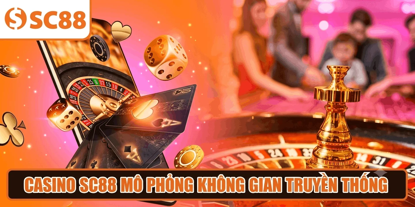 Casino SC88 mô phỏng không gian truyền thống nhưng được số hóa hoàn toàn